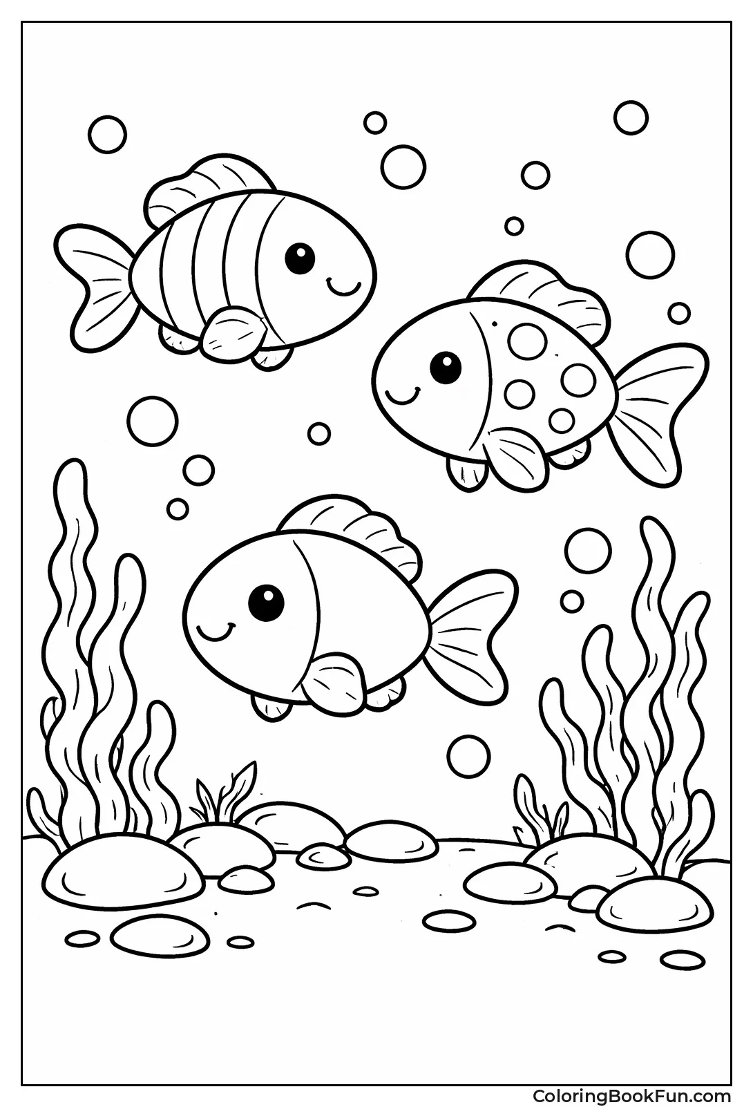 Simple Toddler Fish Outline