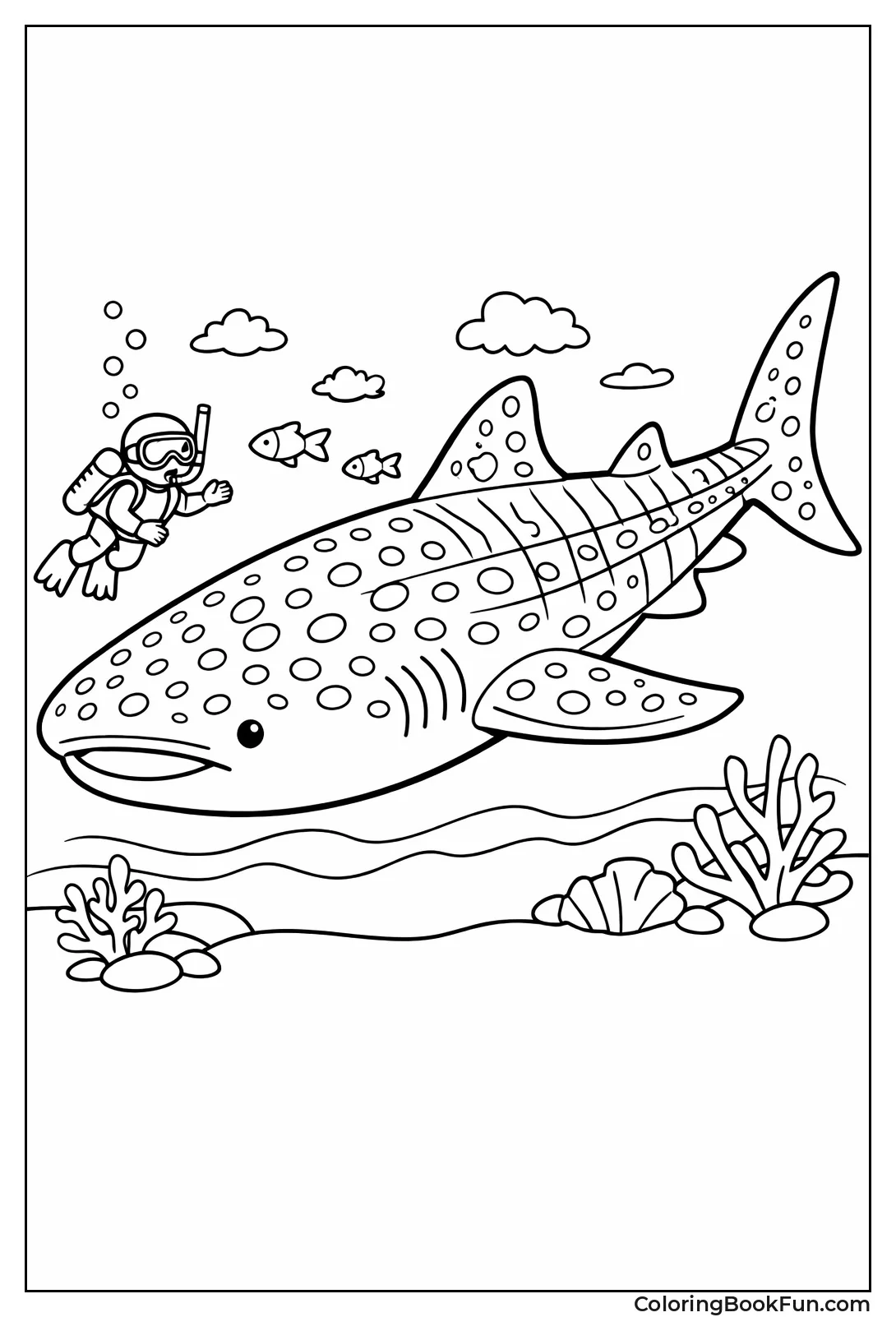 Giant Whale Shark and Diver