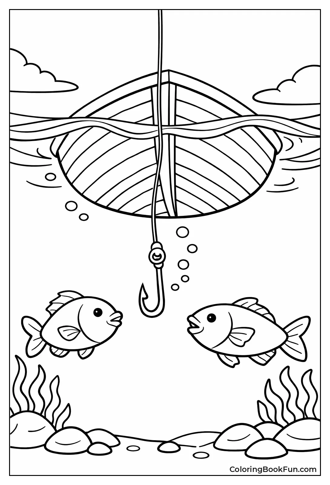 Underwater Hook Drops Boat