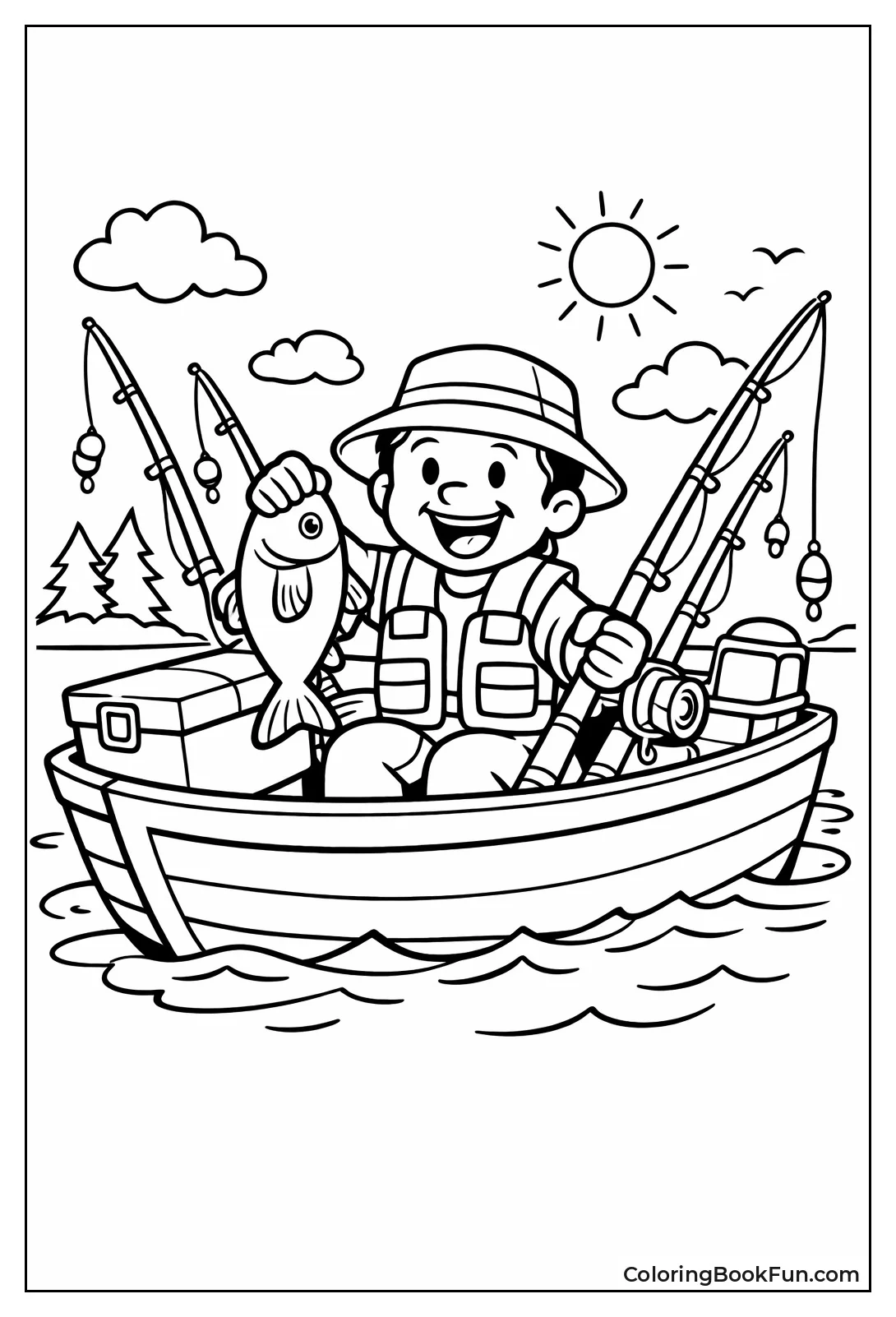 Boat Loaded with Rods