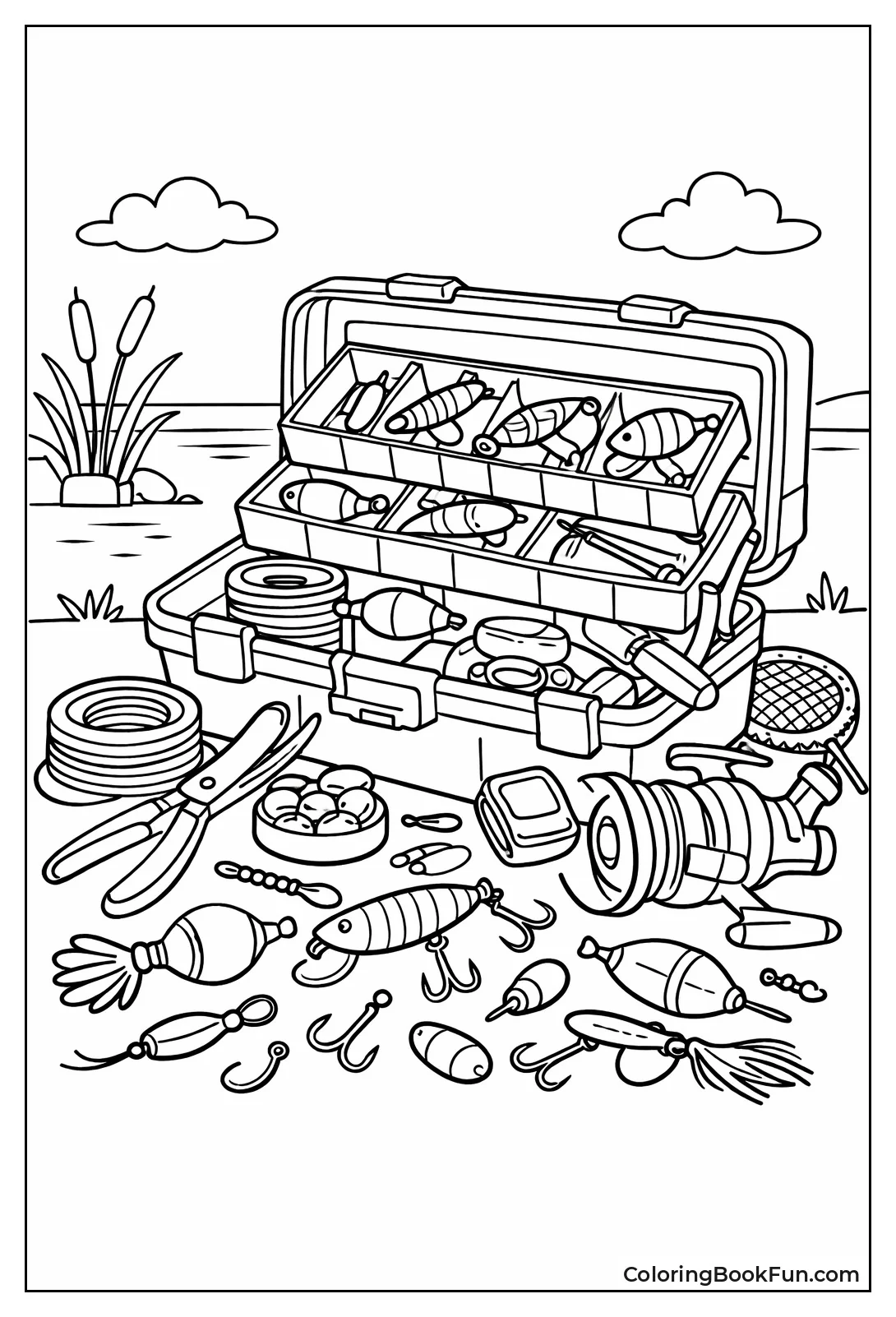 Open Tackle Box Lures