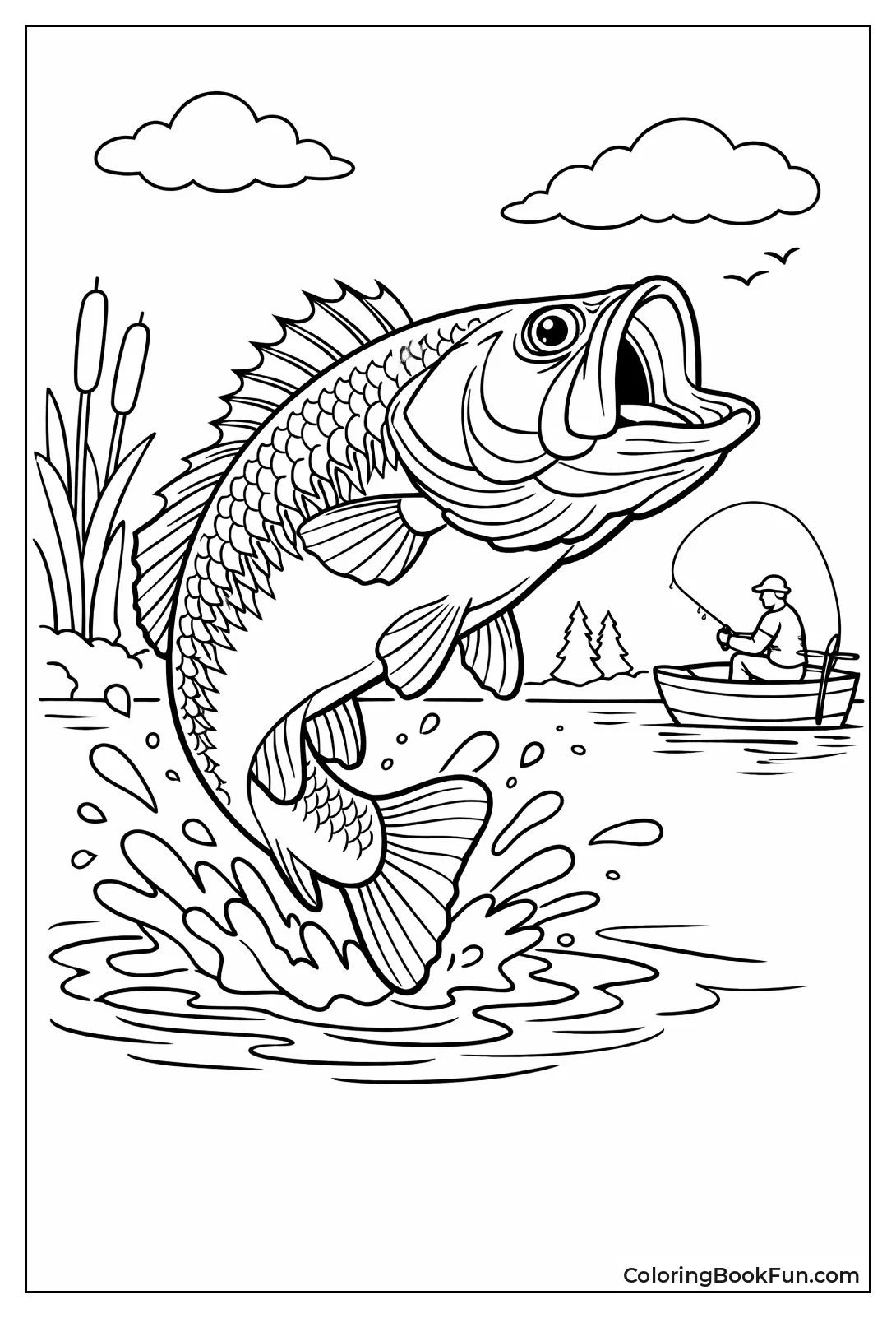 Leaping Largemouth Bass Jumps