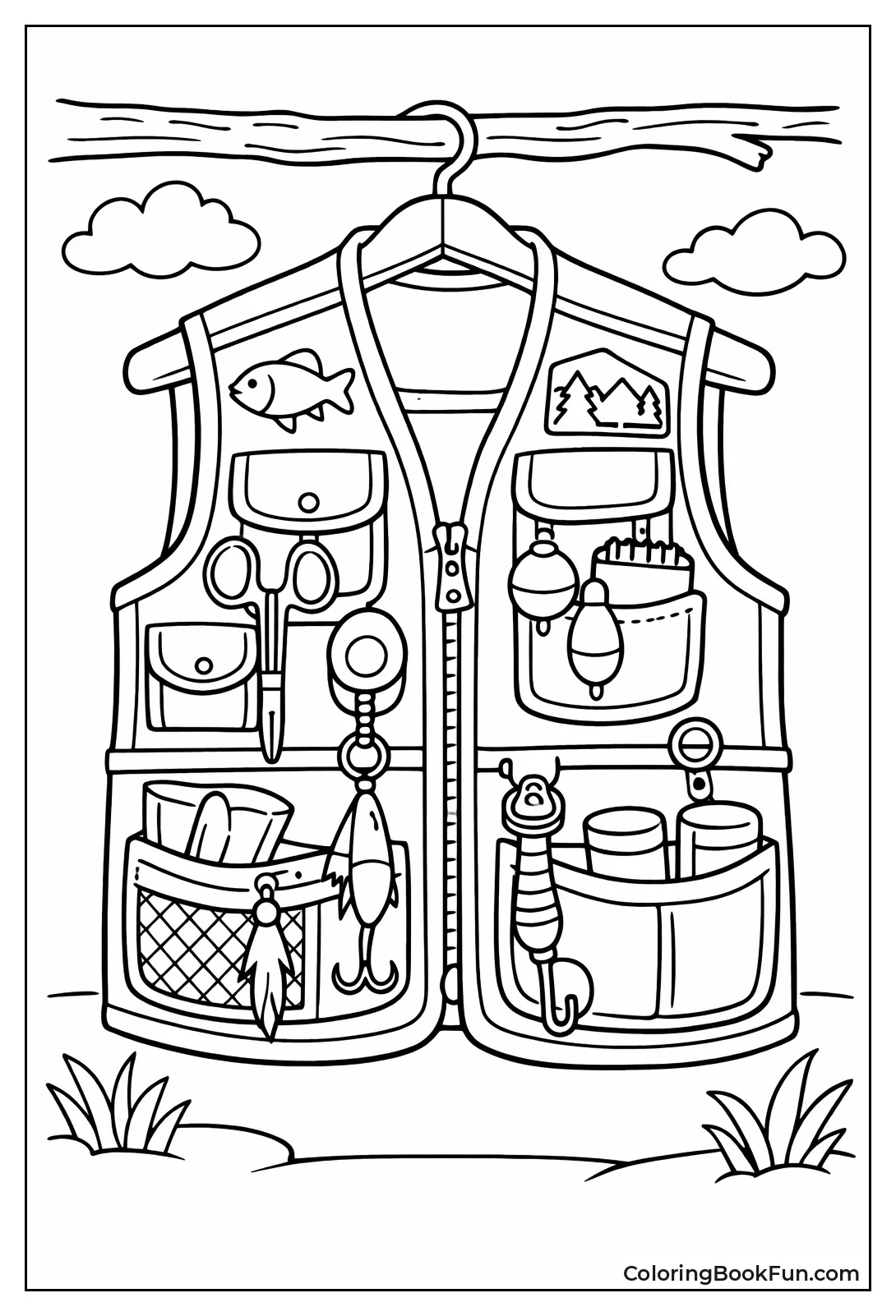 Vest Packed Fishing Gear