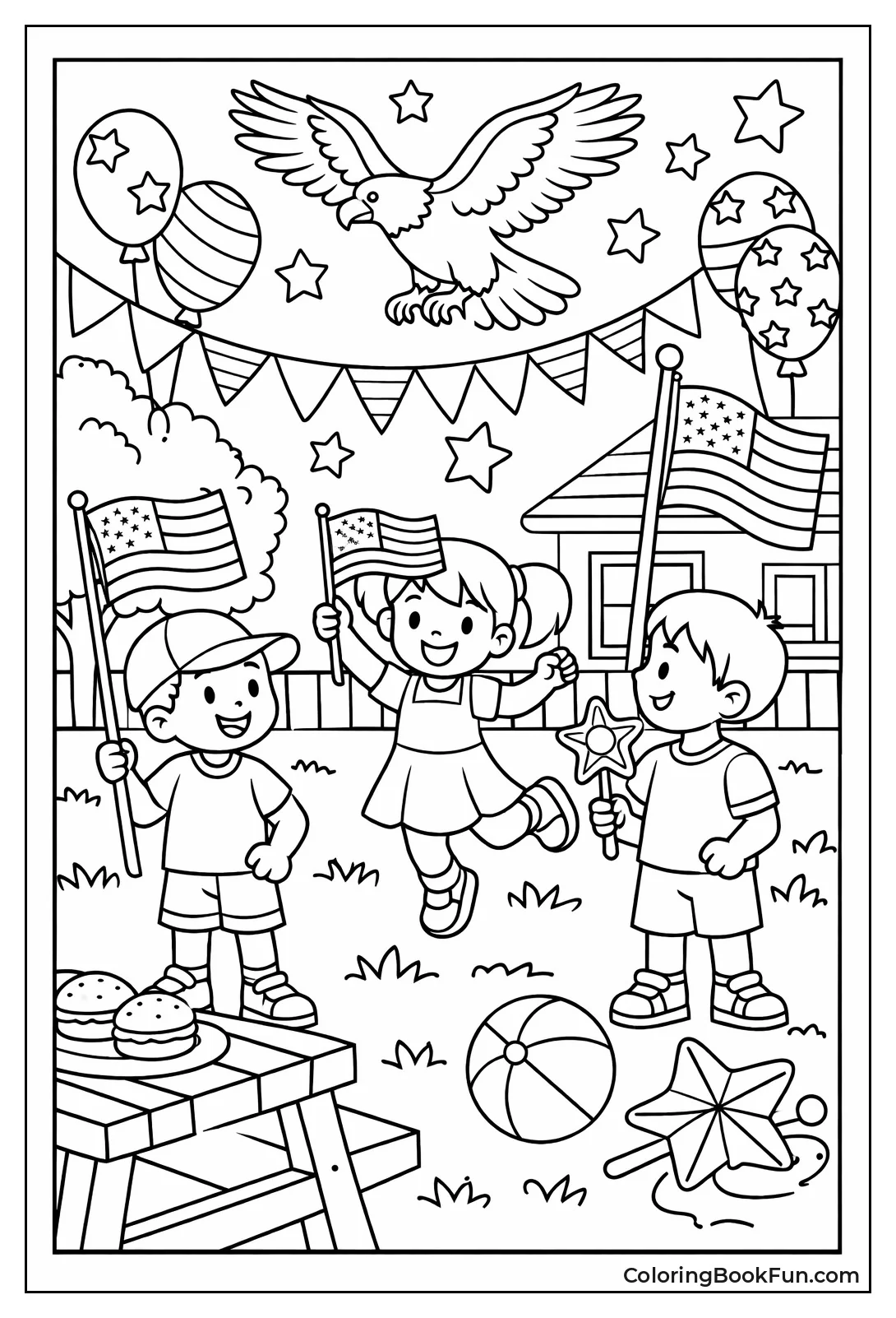 Backyard Flag Party Fun