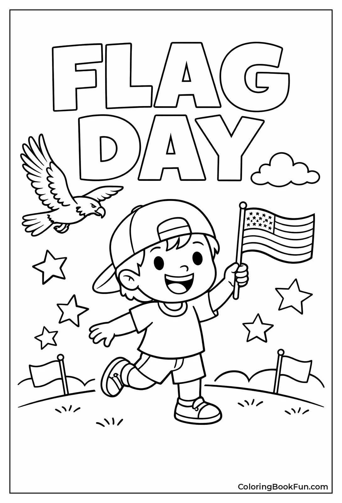 Child Waves Small Flag