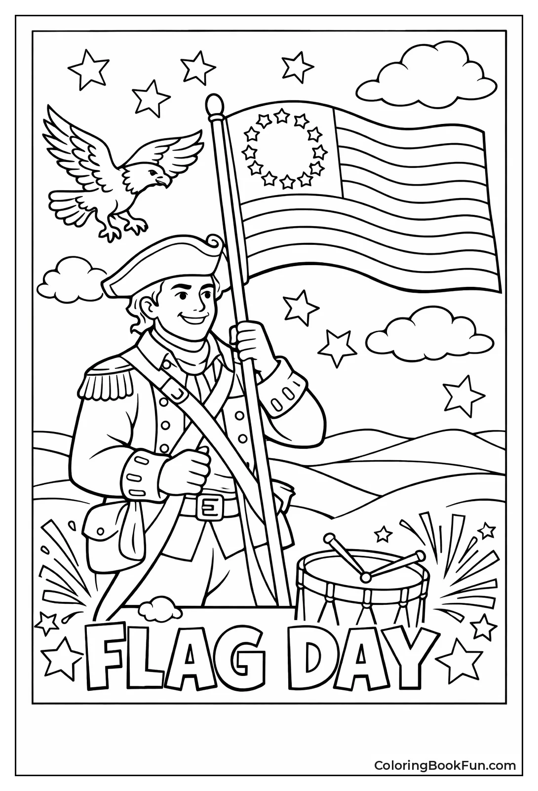 Soldier Carries Star Flag