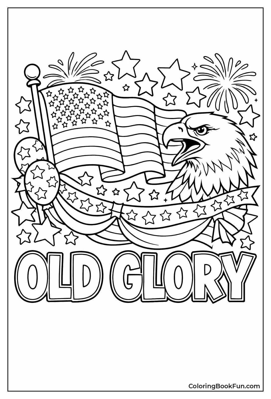 Old Glory Letters Shine