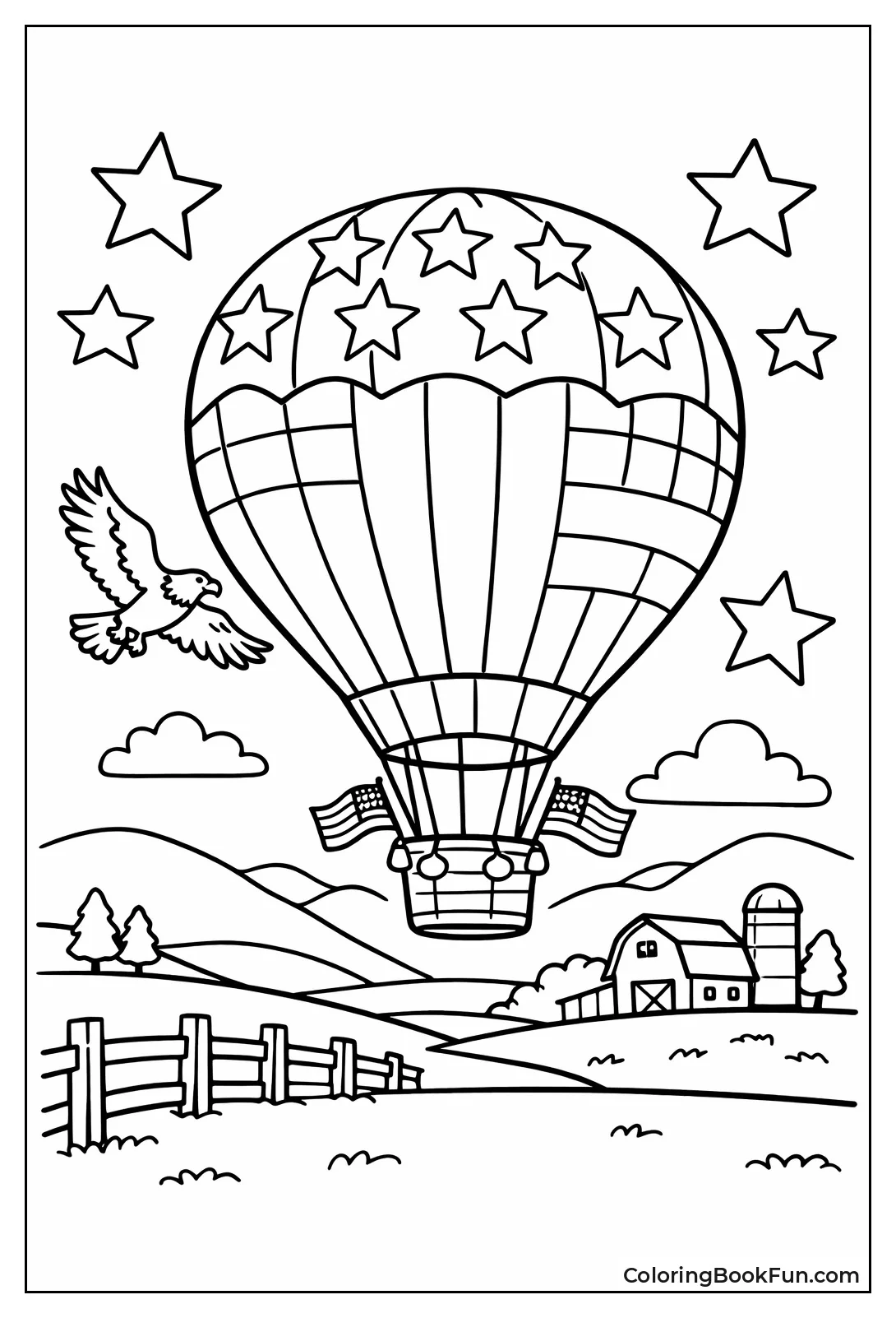 Flag Hot Air Balloon