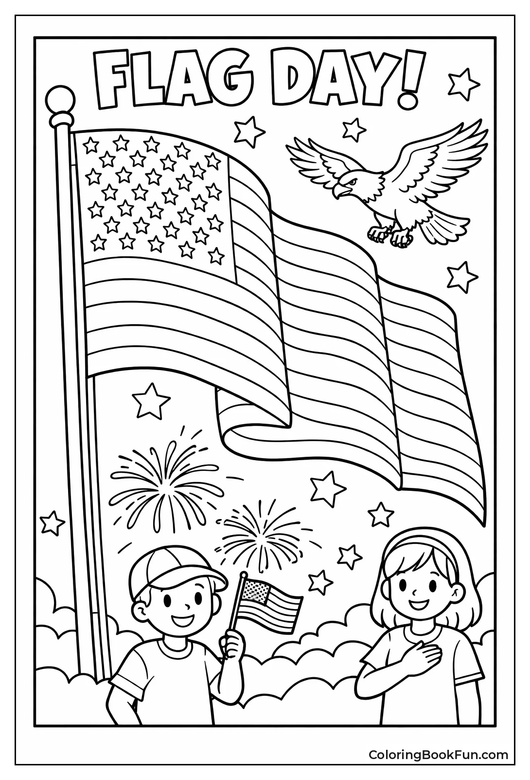 American Flag Waves Gently