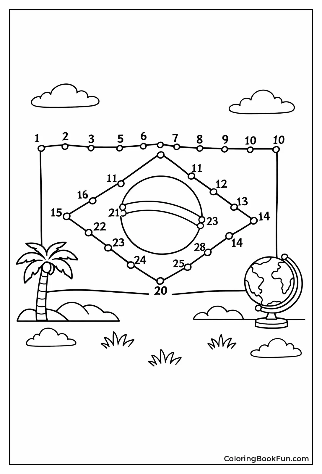 Dots Form Brazilian Flag