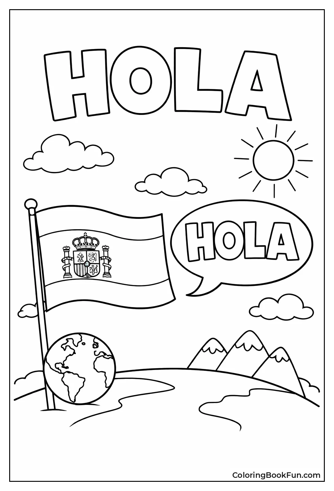 Hola and Spanish Flag