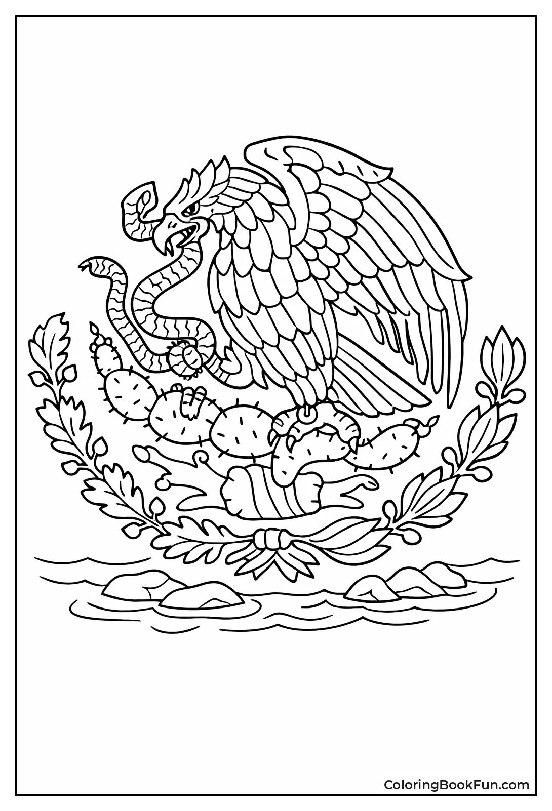 Mexican Eagle Eats Snake