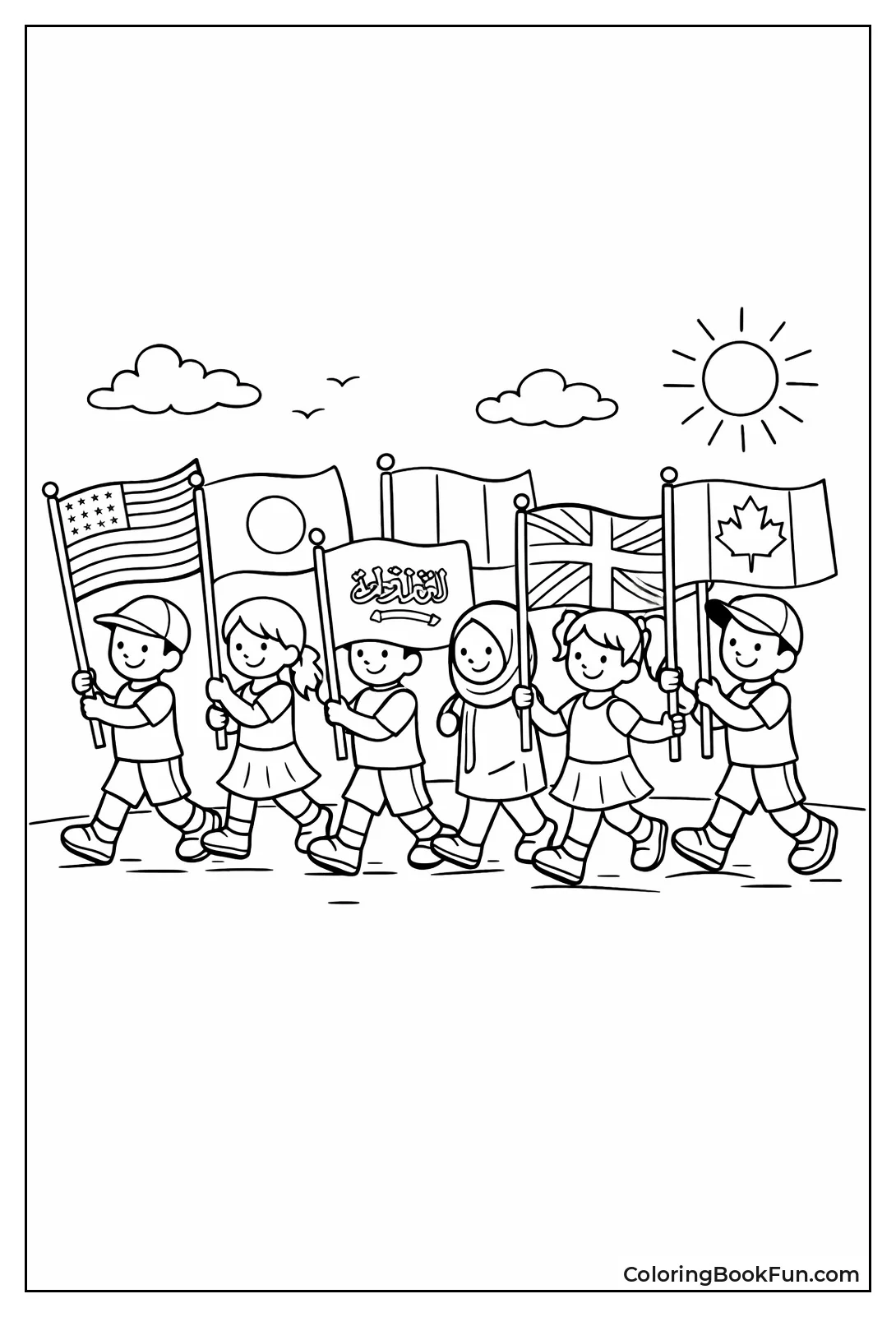 Parade of Waving Flags