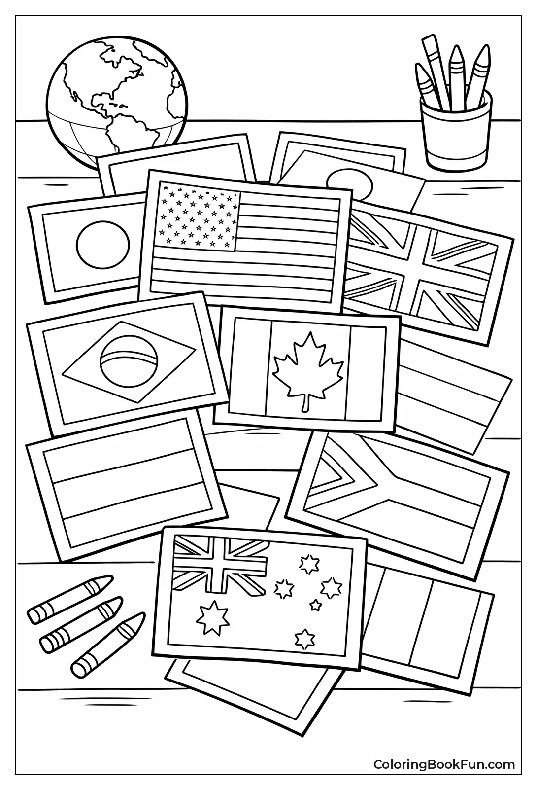 Color Flags from Around World