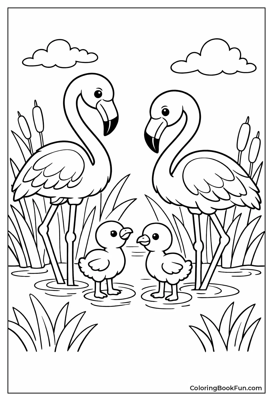 Family Wades through Grasses