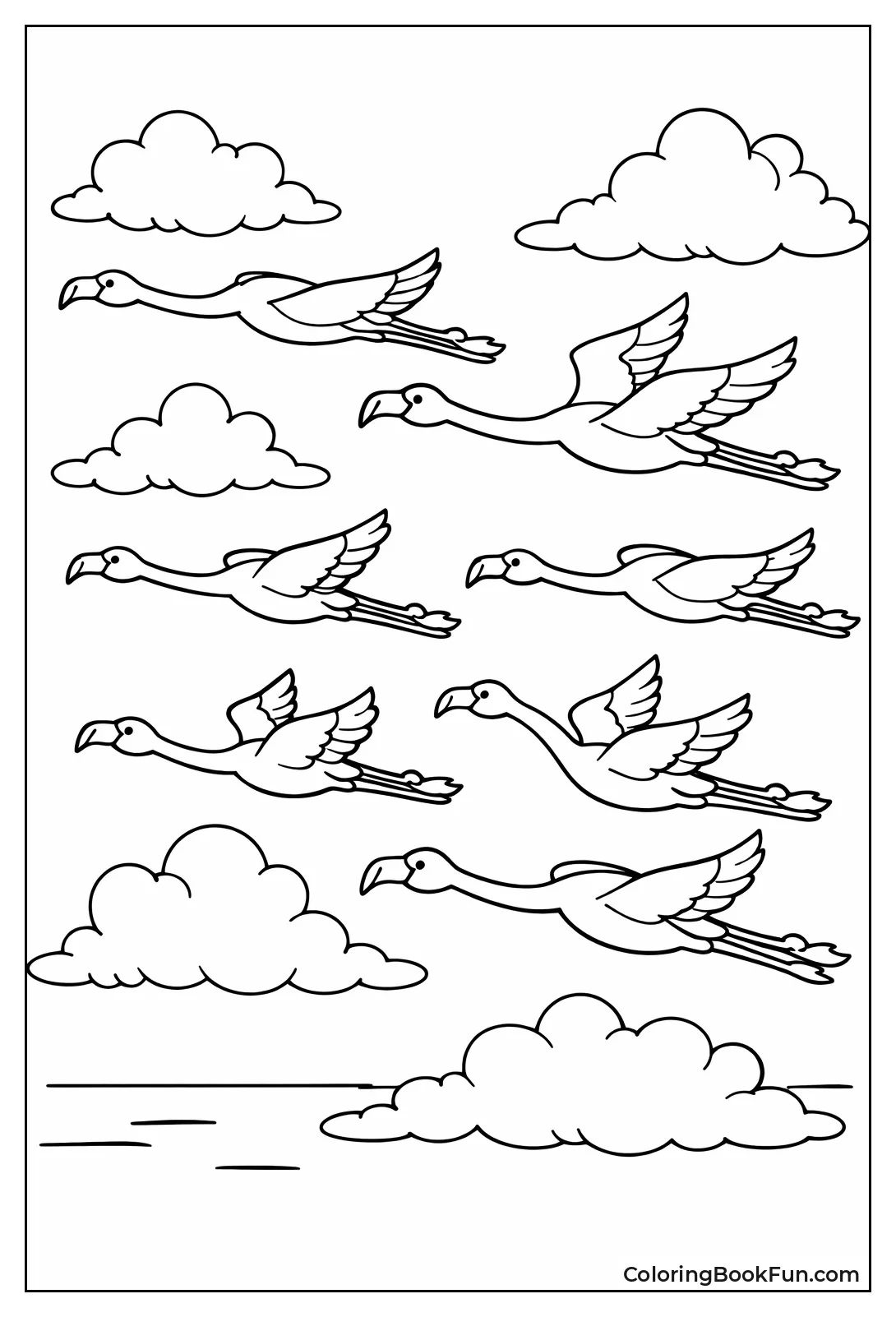 Flock Flies in Formation