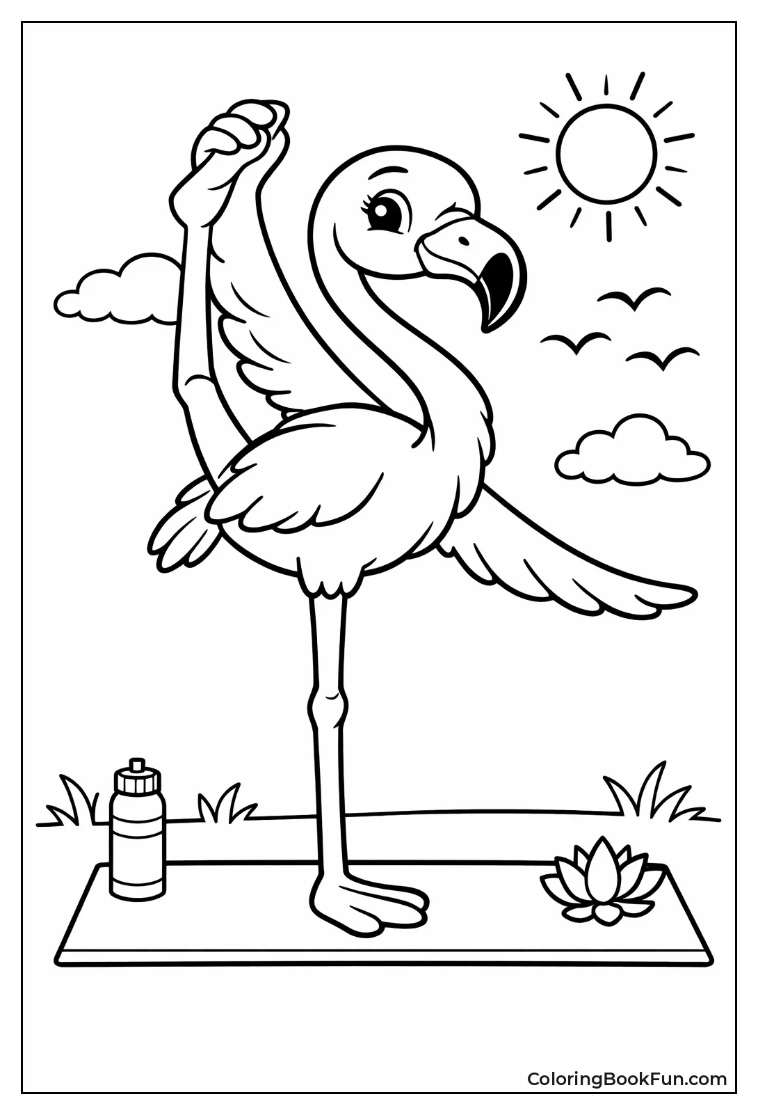 Flamingo Stretches in Yoga