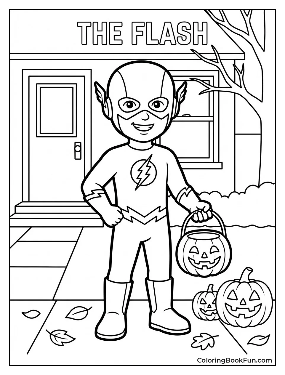 Boy in Flash Halloween Costume