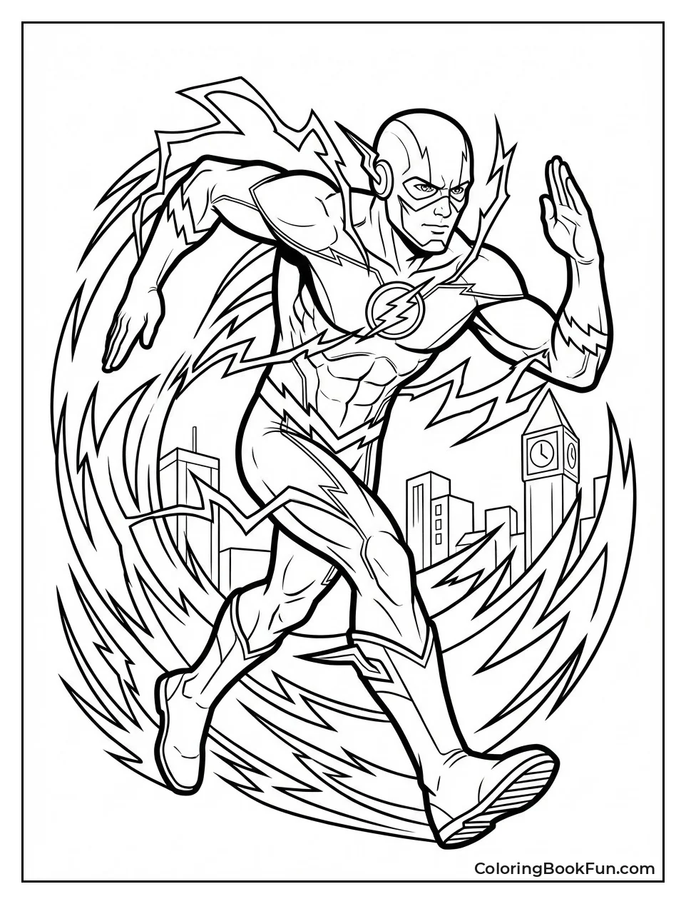 Flash Runs with Speed Lines