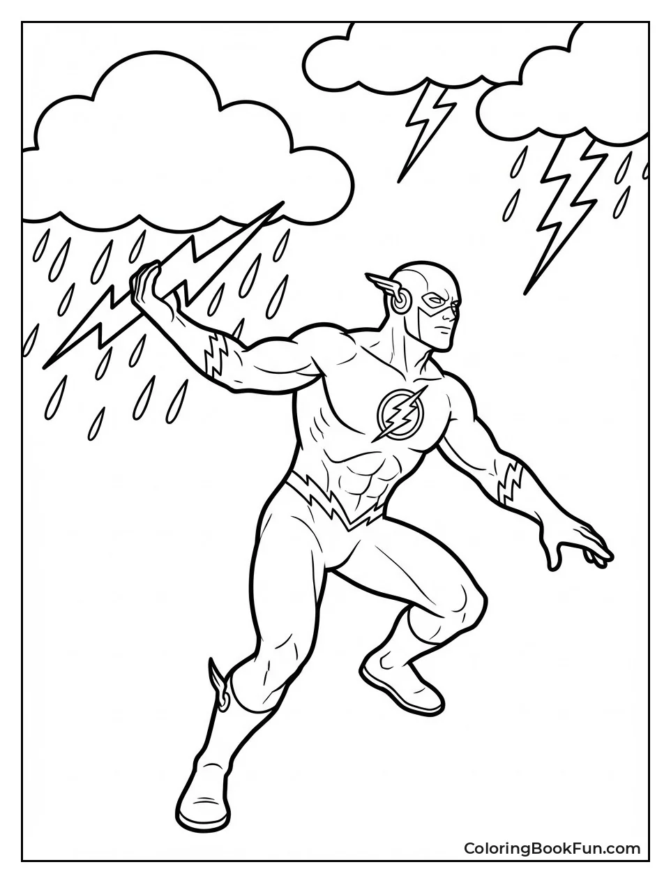 Flash Throws Lightning Bolt