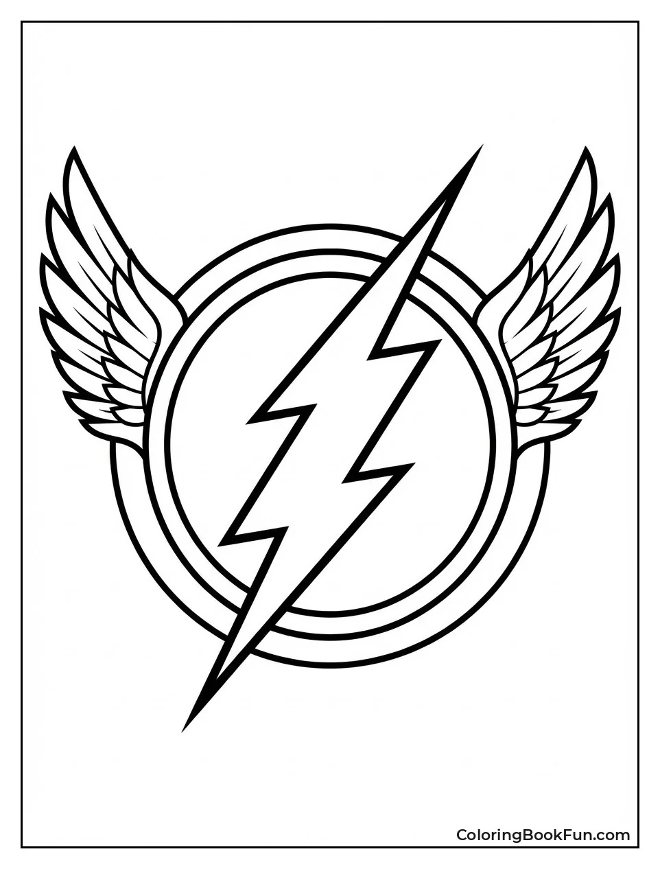 Winged Lightning Bolt Symbol
