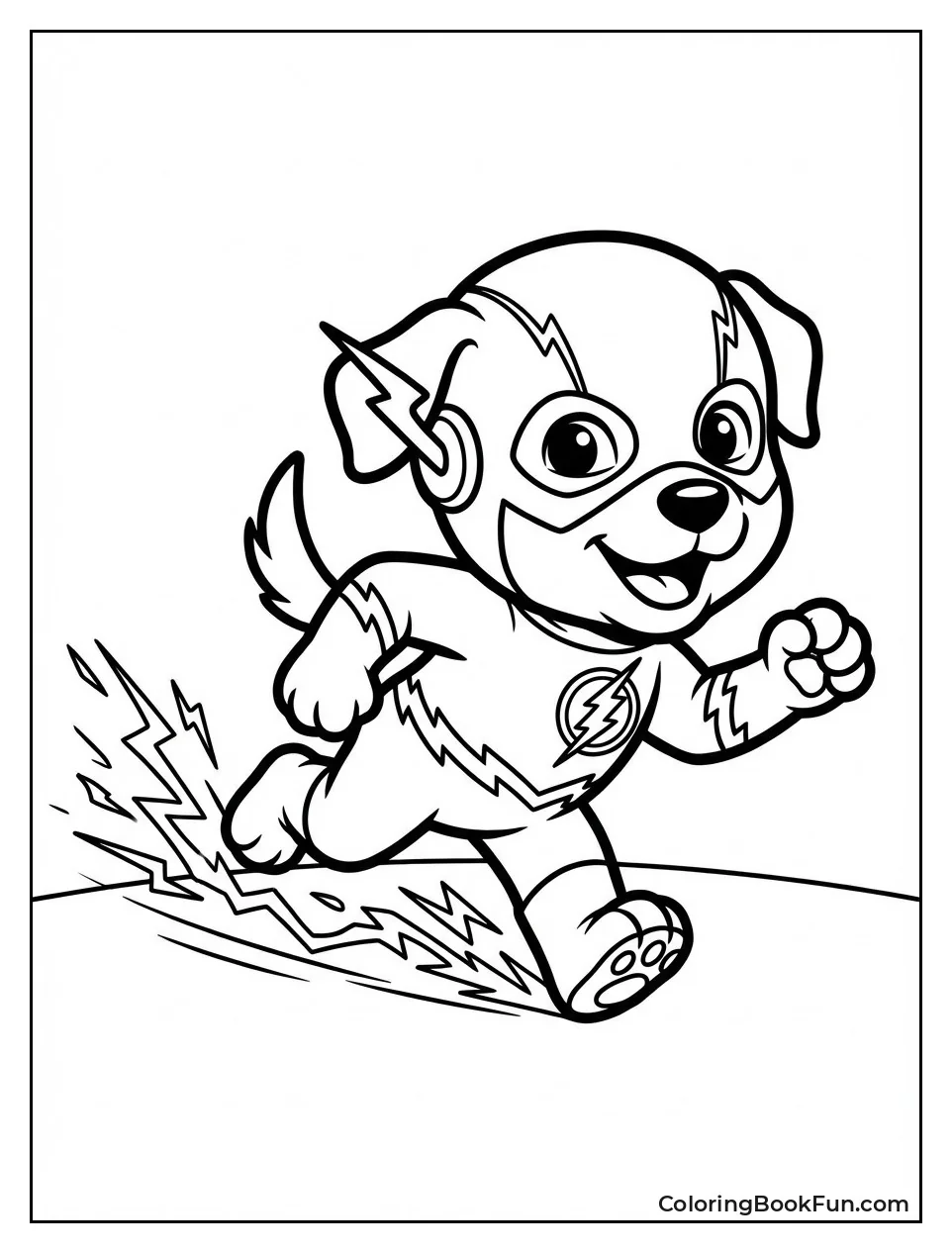 Puppy in Tiny Flash Costume