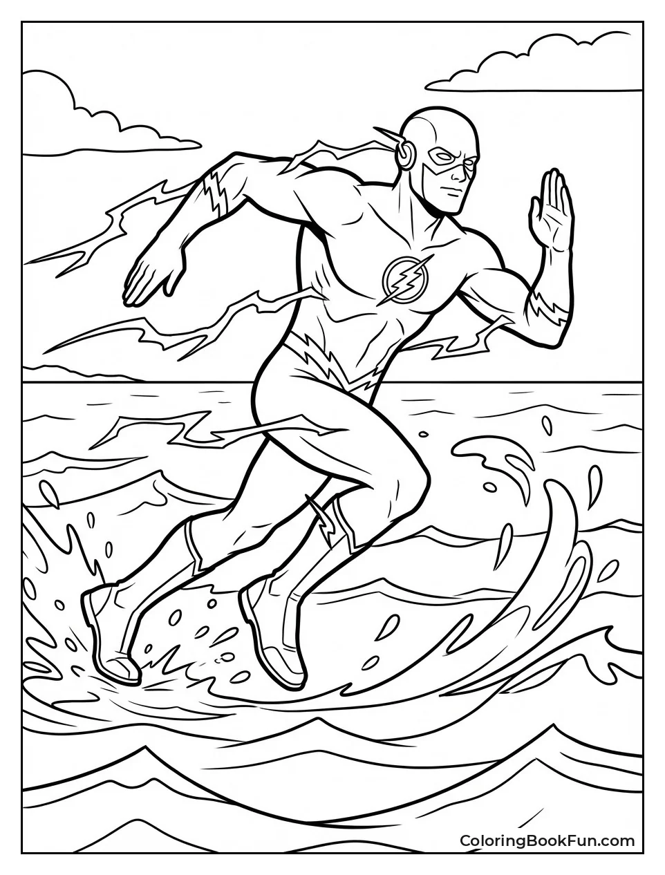 Flash Sprints across Ocean Waves