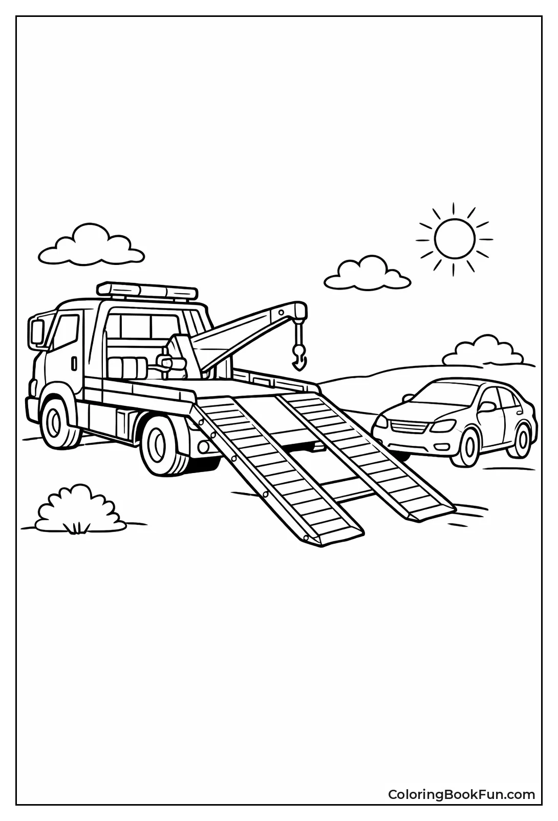 Flatbed Trailer Tow Truck