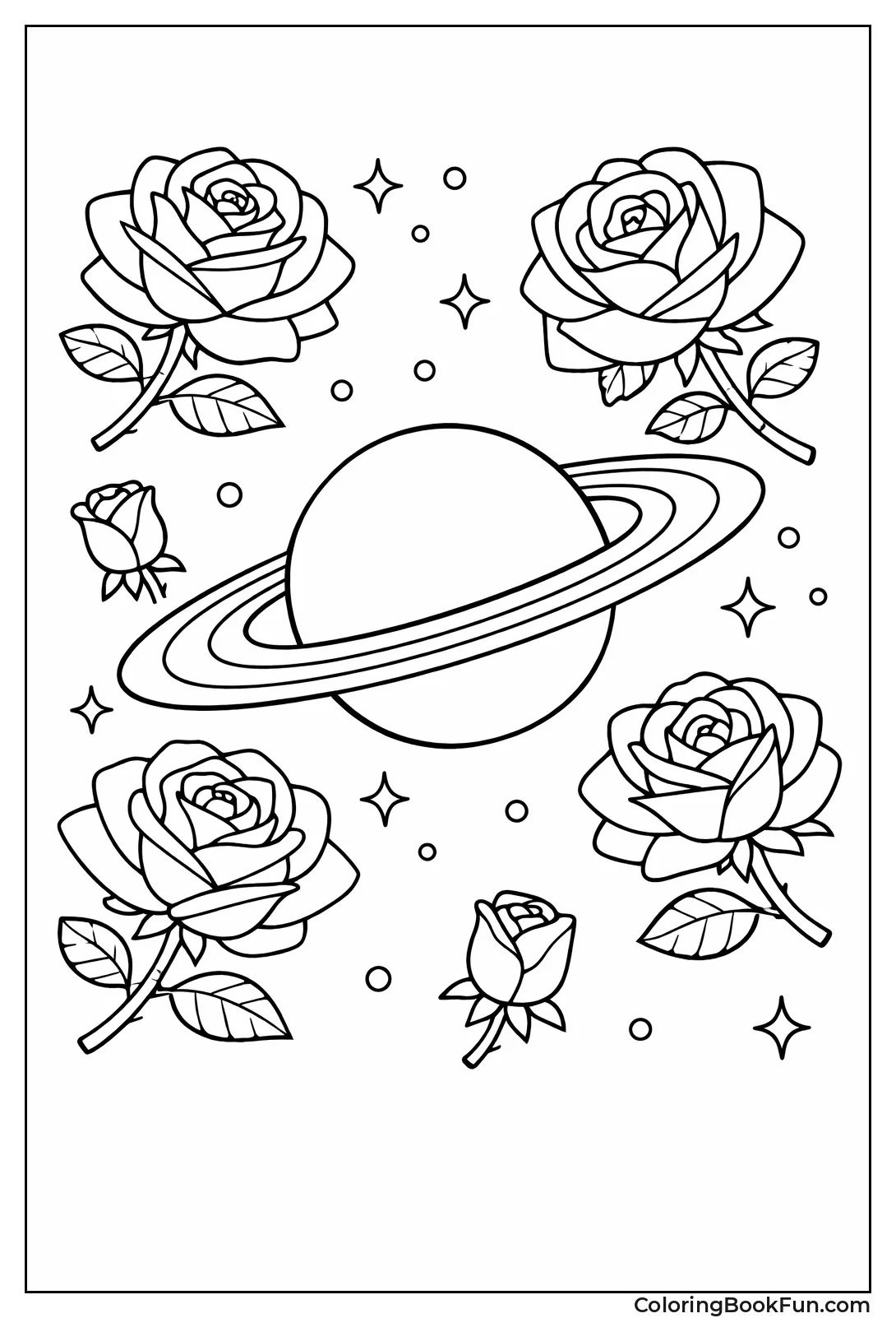 Floating Roses in Space