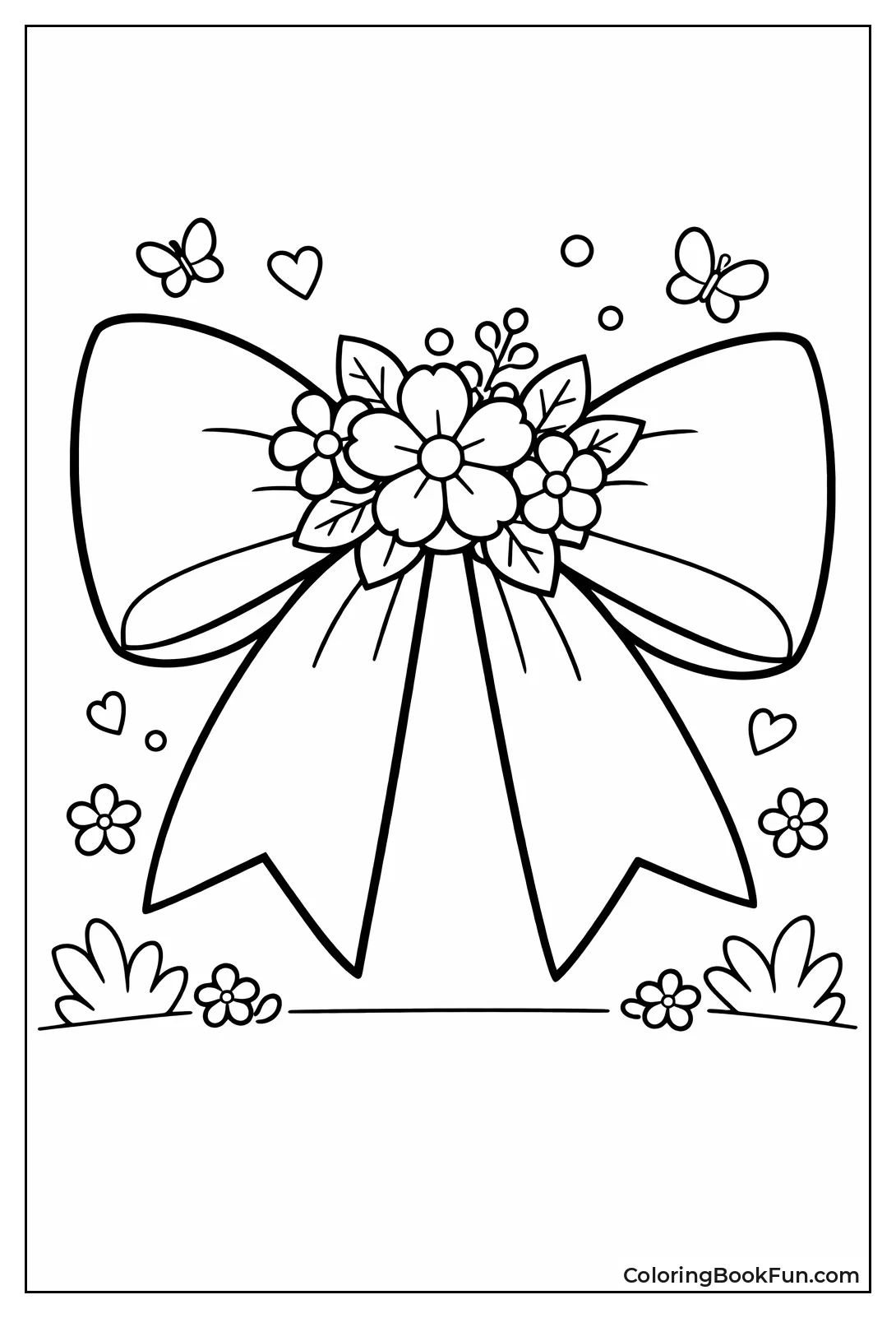 Flowery Center Knot Bow