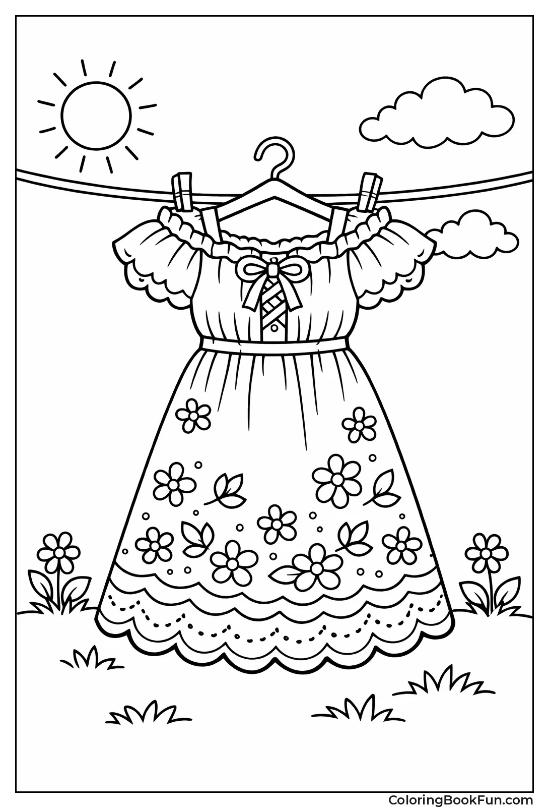 Floral Peasant Dress