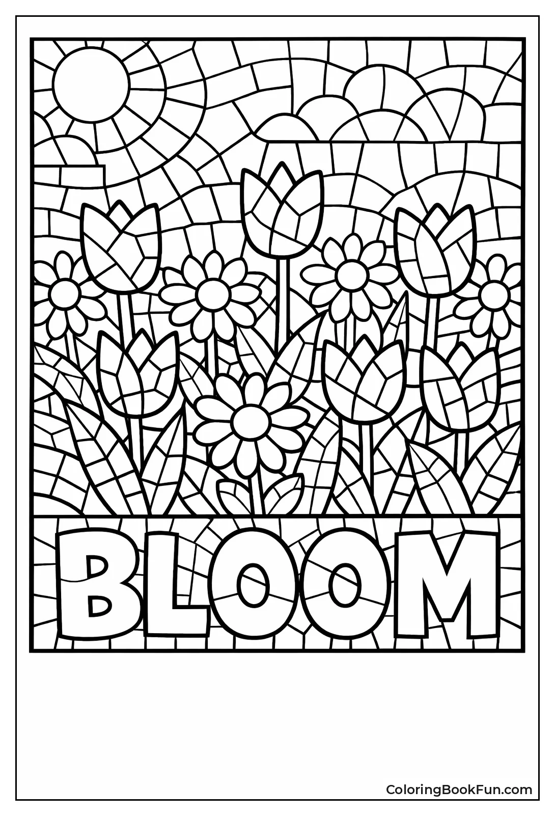 Spring Tulip Garden Mosaic