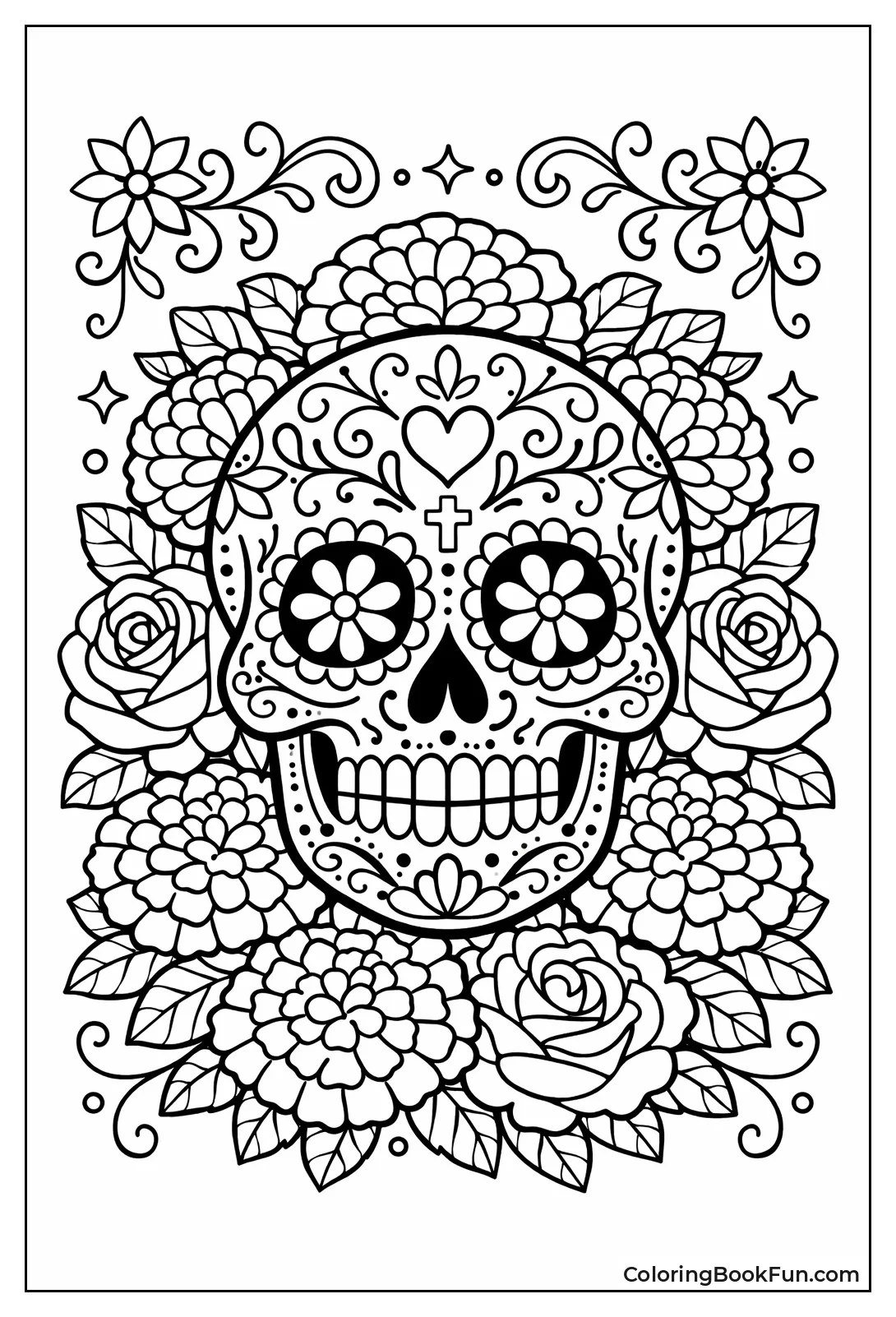 Floral Sugar Skull Design