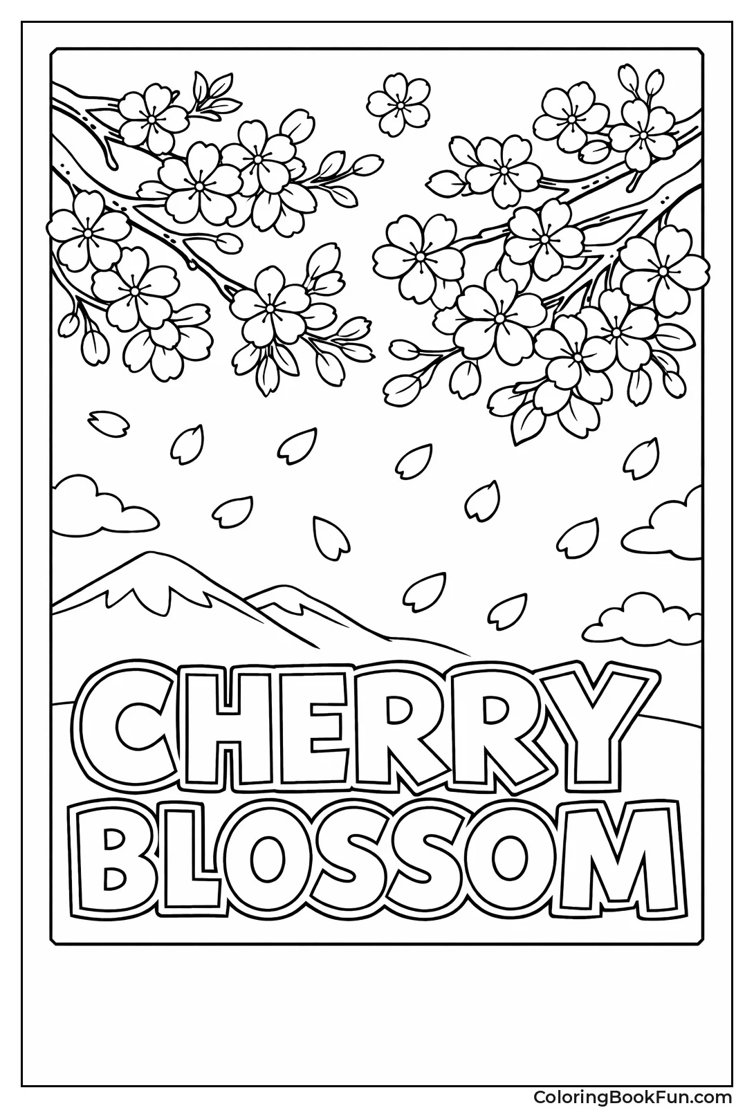 Cherry Blossom Branch Falling