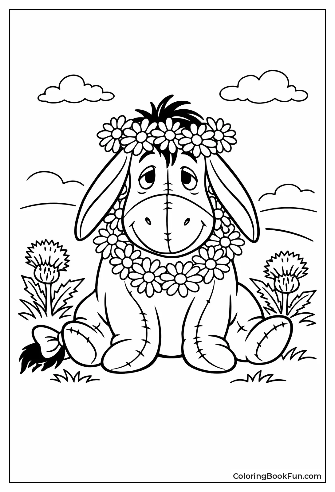 Eeyore Wears Daisy Flower Crown