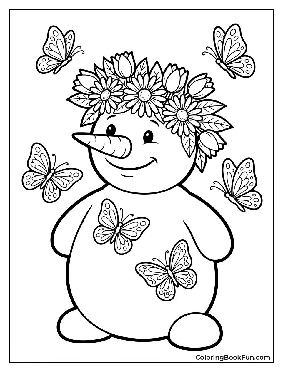 Olaf Wears Flower Crown