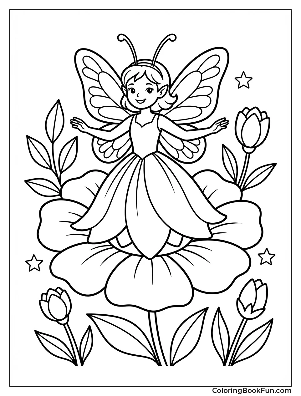 Fairy in Blooming Flower