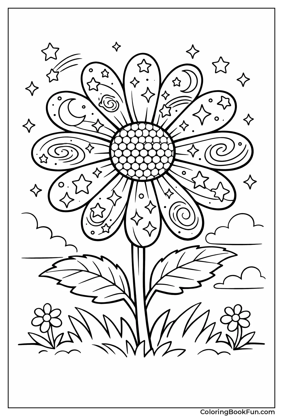 Cosmic Daisy with Stars