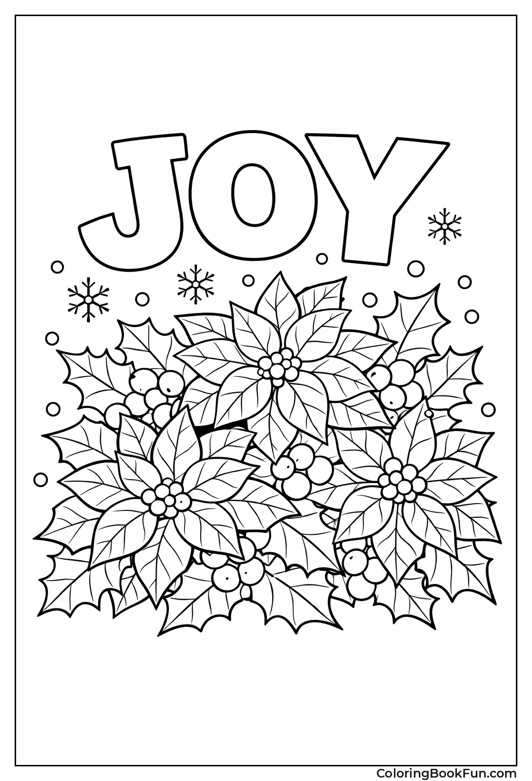 Poinsettia with Holly Berries