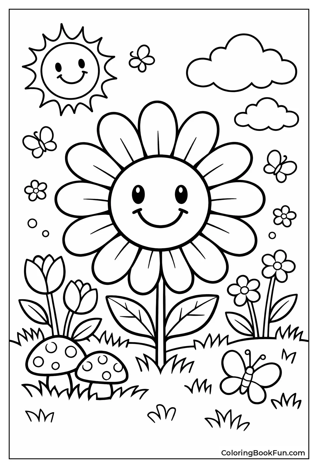 Daisy Flower Smile Center