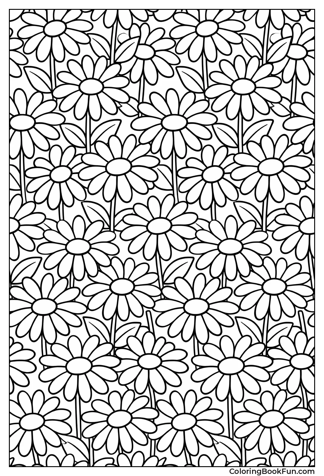 Repeating Daisy Tile Pattern