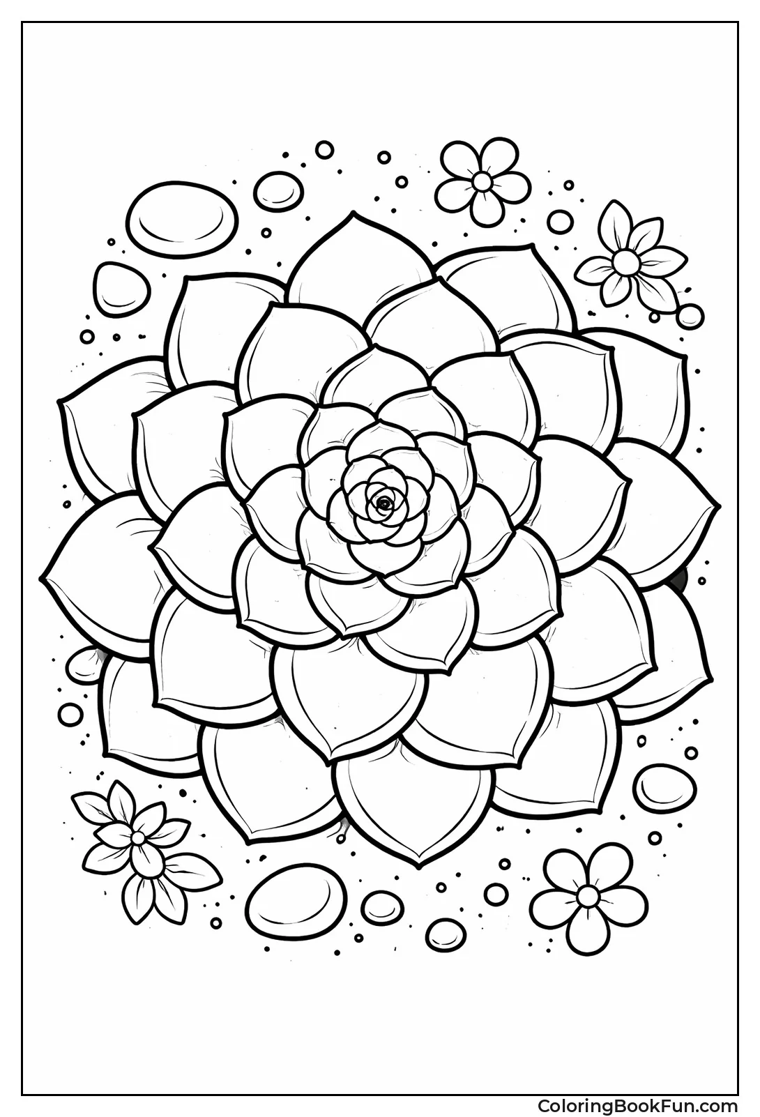 Succulent in Rosette Spiral