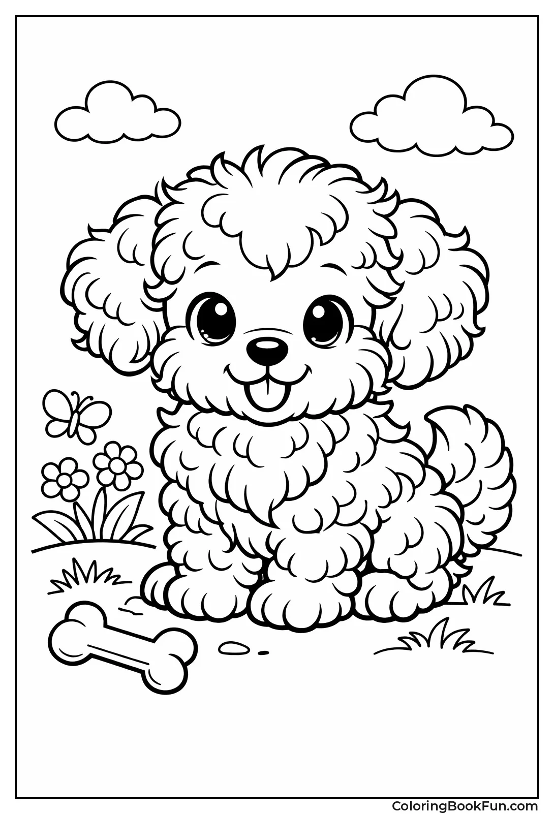 Fluffy Dog with Curls