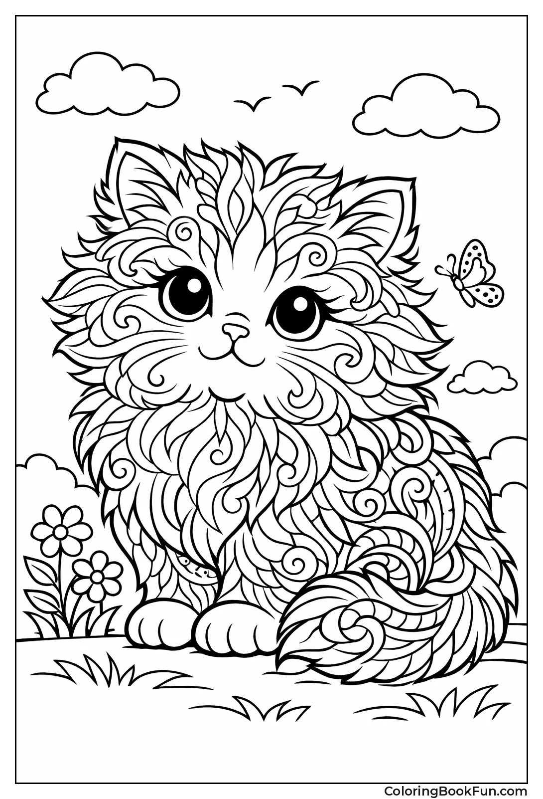 Fluffy Persian Kitten Face