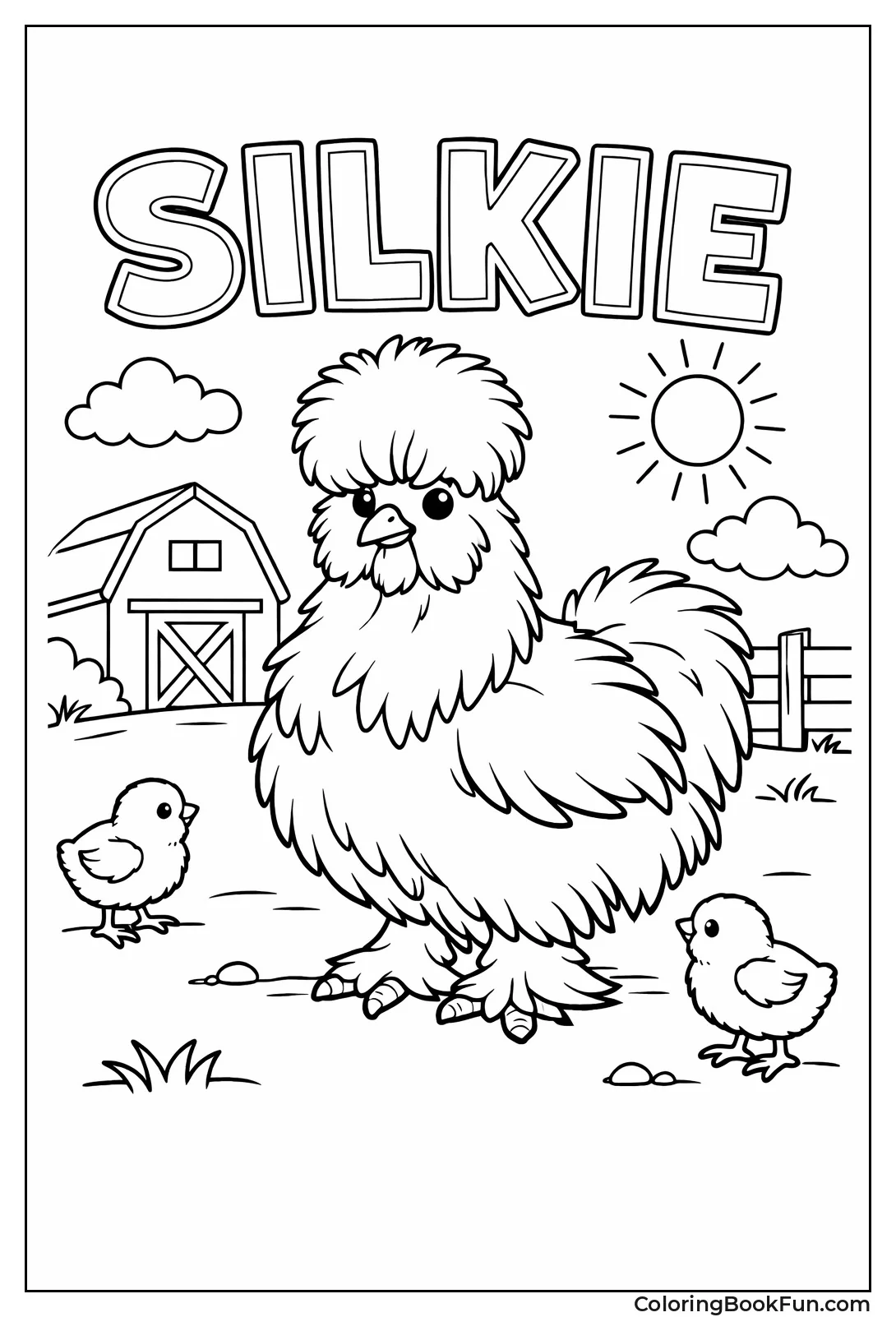 Fluffy Silkie Chicken Crest