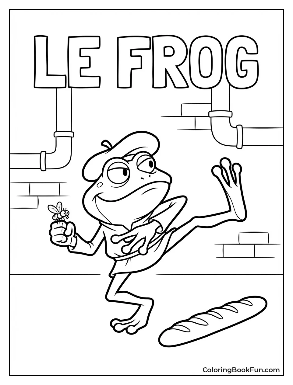 Le Frog Strikes Pose