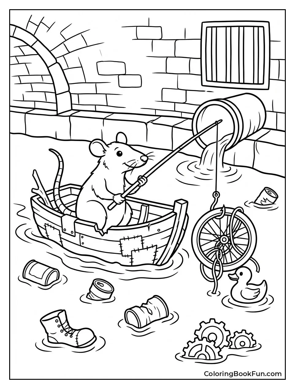 Rita Grabs Sewer Junk