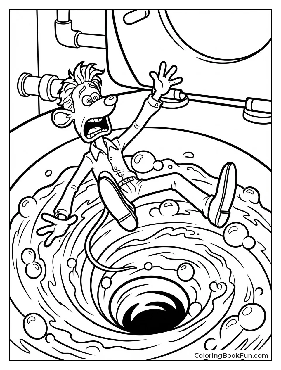 Roddy Swirls Down Toilet