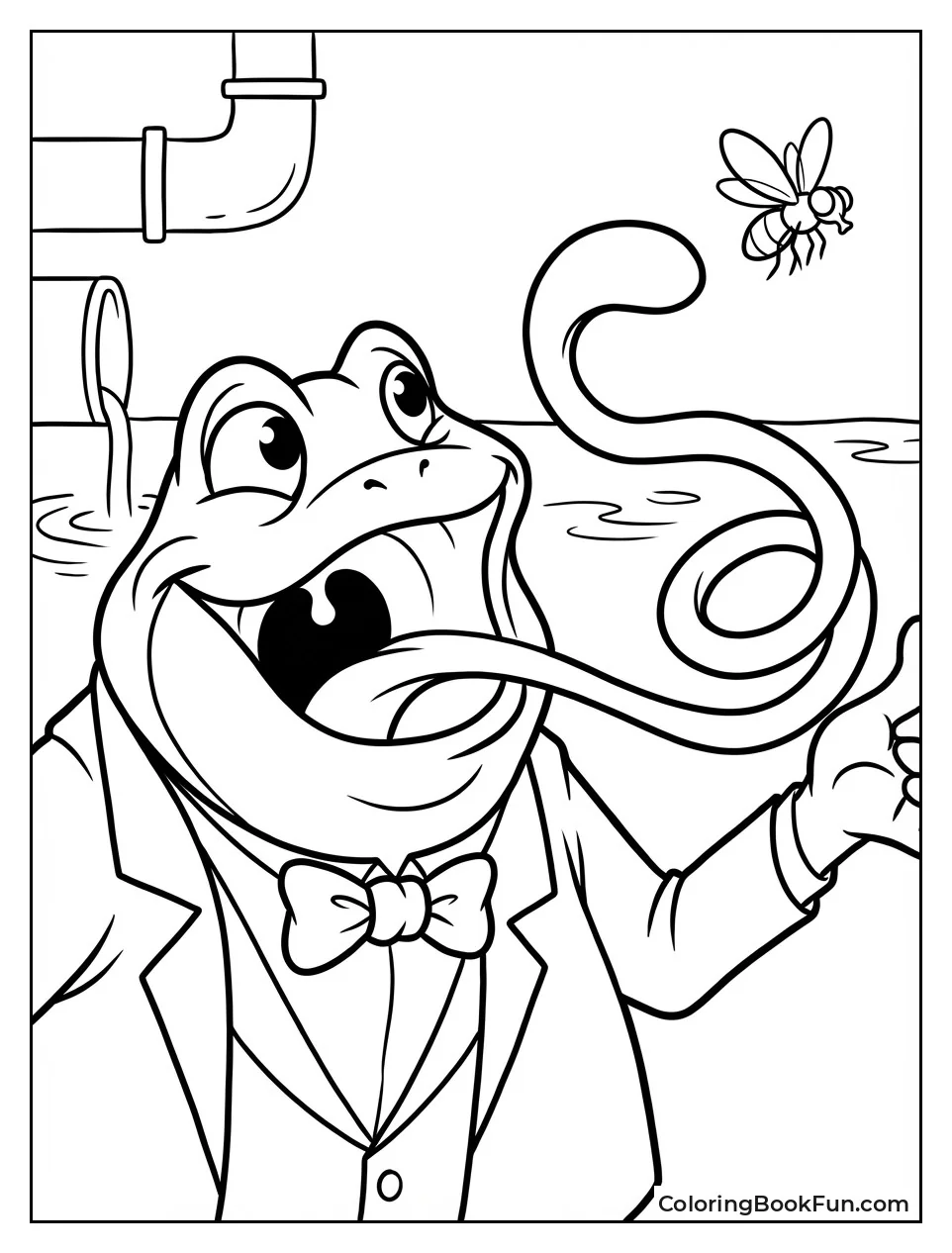 Toad Shoots Long Tongue