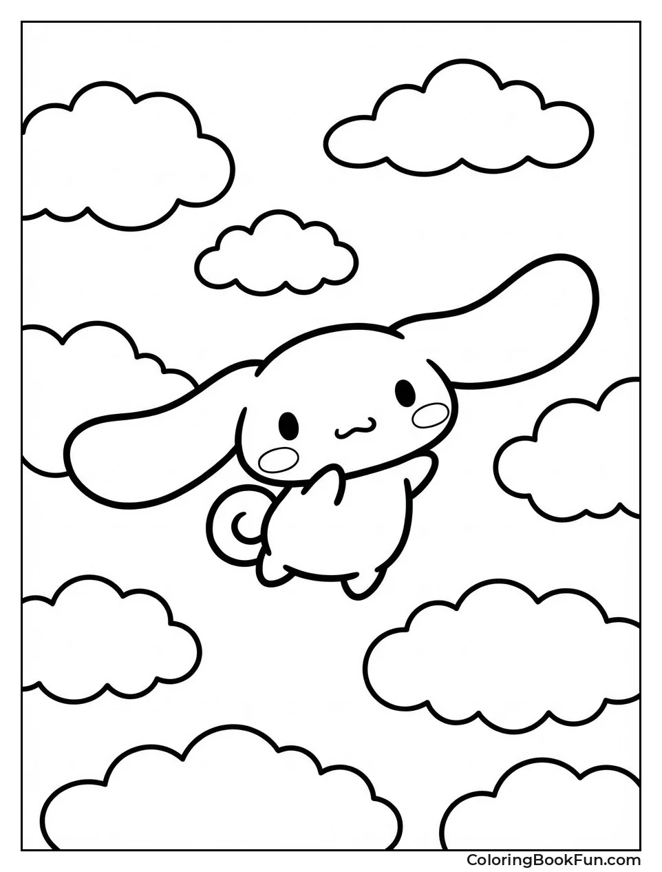 Flying Cinnamoroll in Clouds